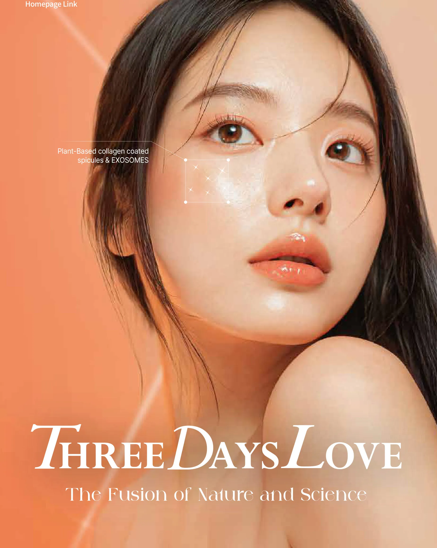 ThreeDaysLove · RETURN 10 · TIME 72 · EXOMERE — THREE DAYS LOVE CO., LTD., empresa cosmecéutica coreana especializada en la administración tópica mediante microagujas (SPICUS®) y exosomas; líneas de marca ThreeDaysLove, RETURN 10, TIME 72 y la línea EXOMERE